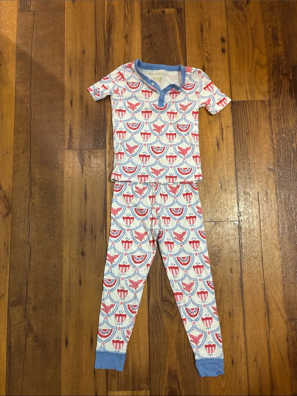The Beaufort Bonnet Company Red and Blue Patriotic Kids Pajama Set